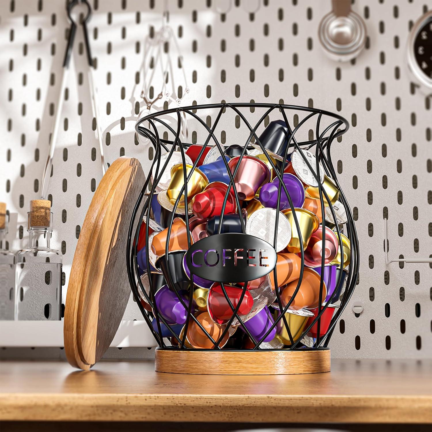 Soporte para cápsulas de café APOIMNA K negro 22.4x19.8x13 cm