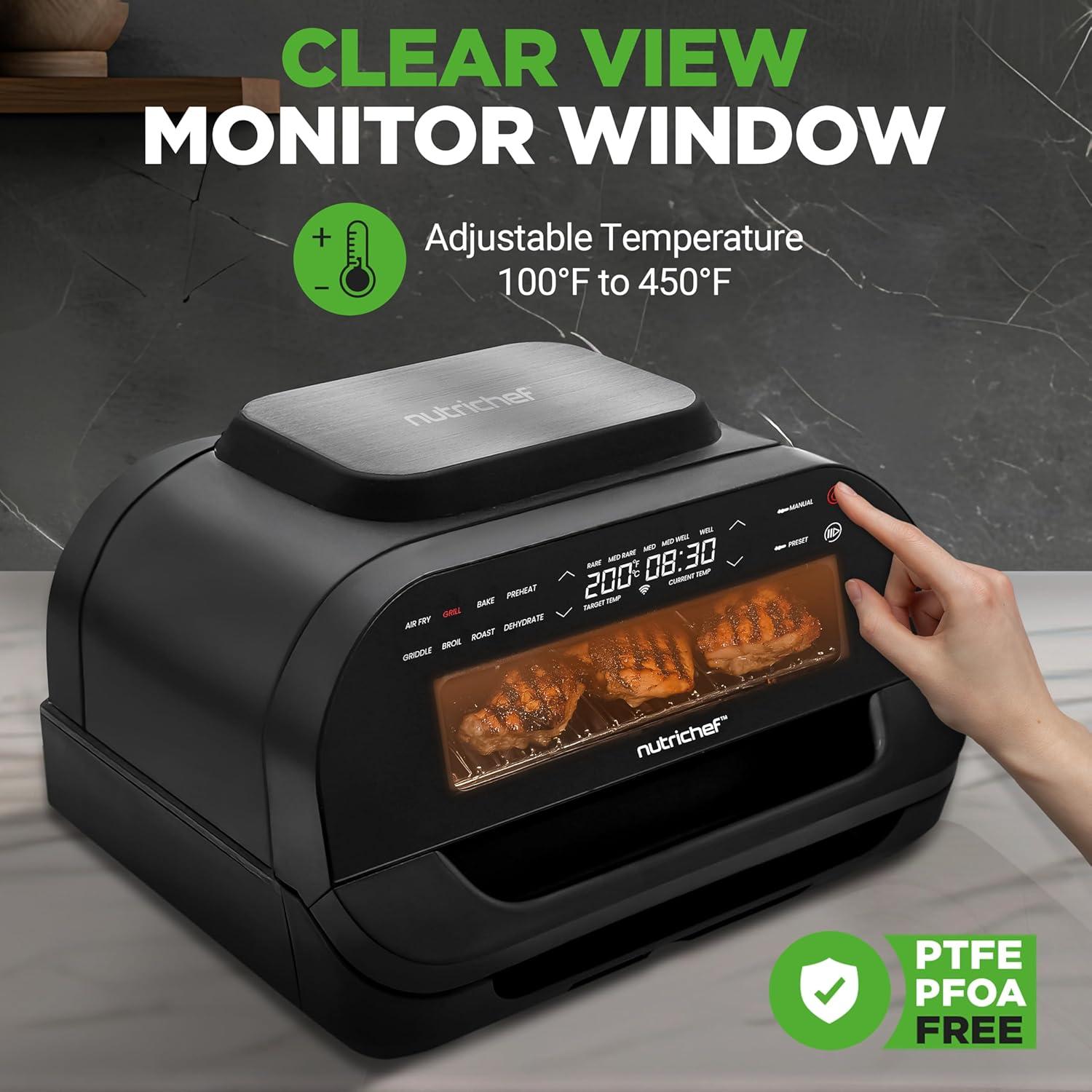 Parrilla Interior Sin Humo NutriChef 6L 2900W 7 Funciones