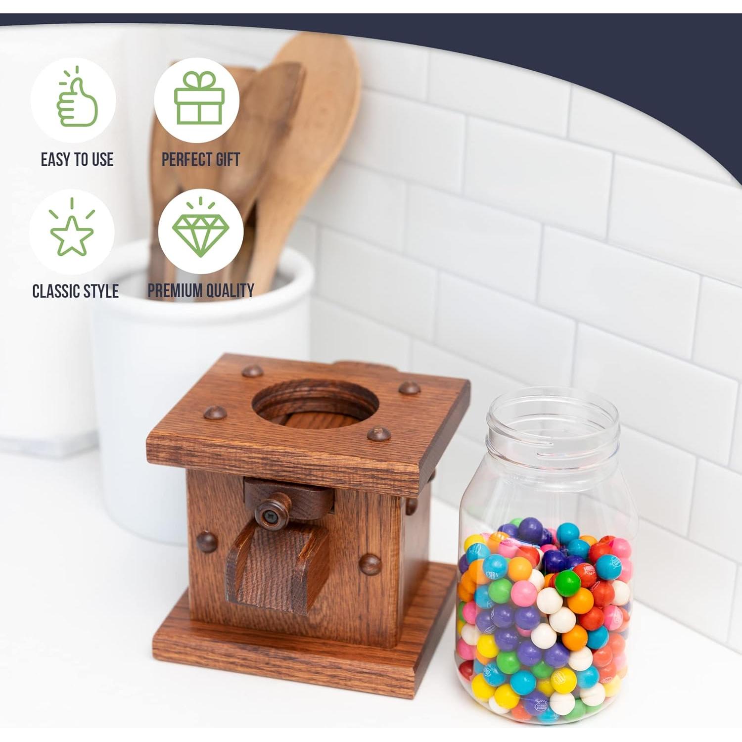 Dispensador de Dulces de Madera Peaceful Classics 2L - Hecho a Mano