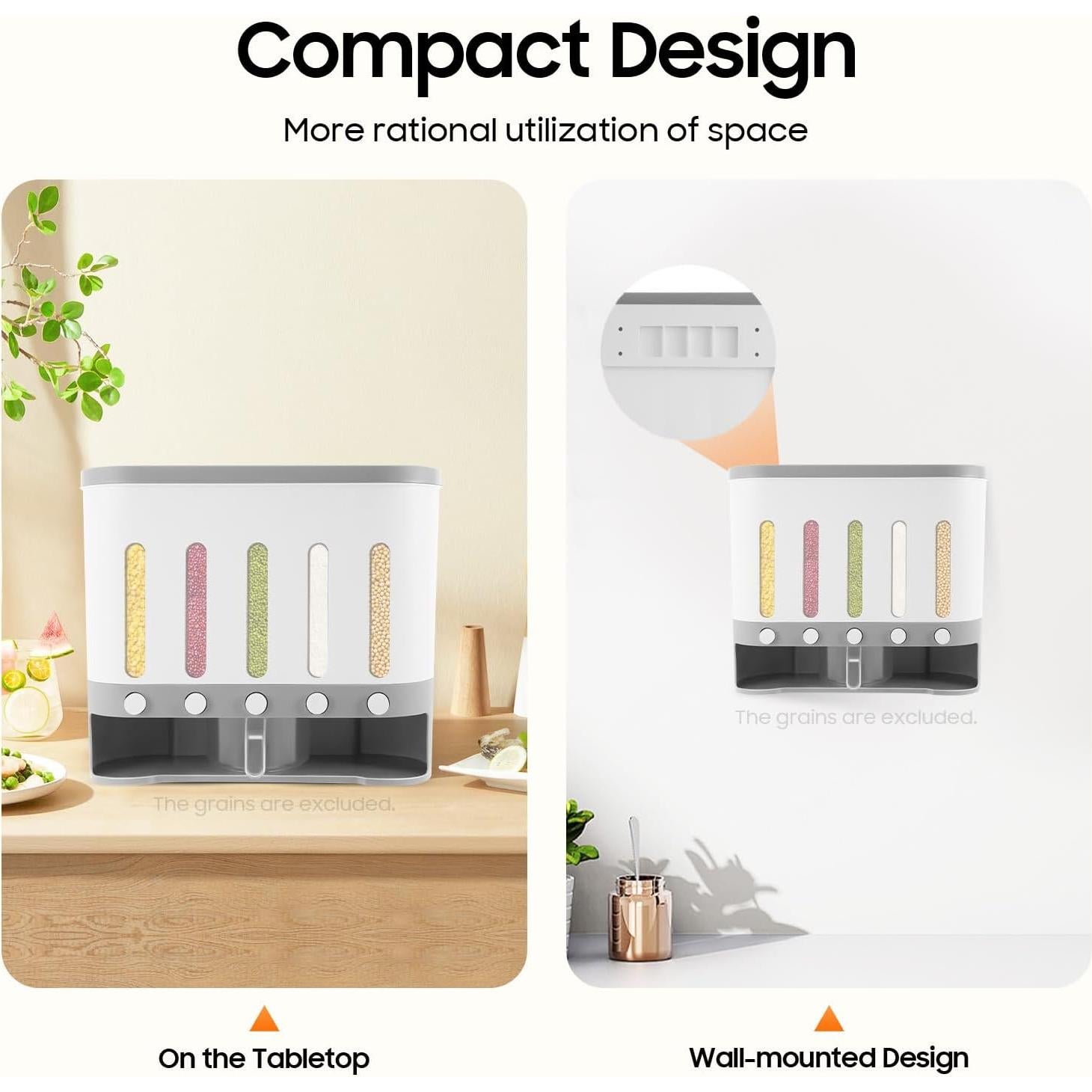 Dispensador de Alimentos Secos Namiose 5 Compartimentos 9Kg