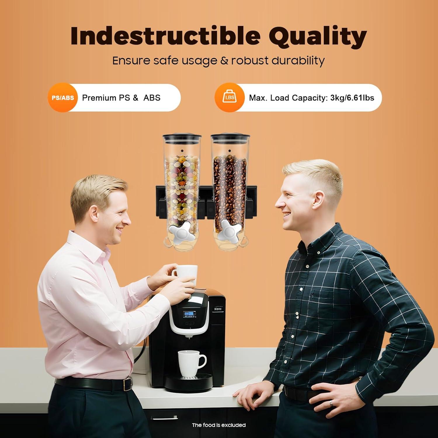 Dispensador de Cereal Montado en la Pared GAMIGIME 3L Negro