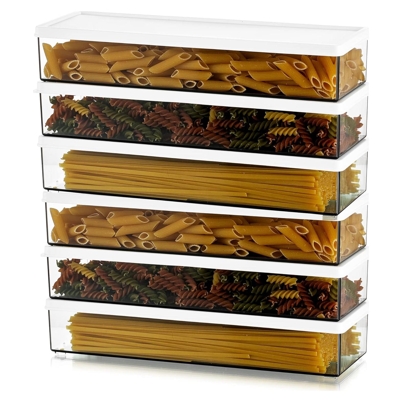 Contenedores de Pasta Hanobe 6 Piezas 1.1L Plástico Libre BPA