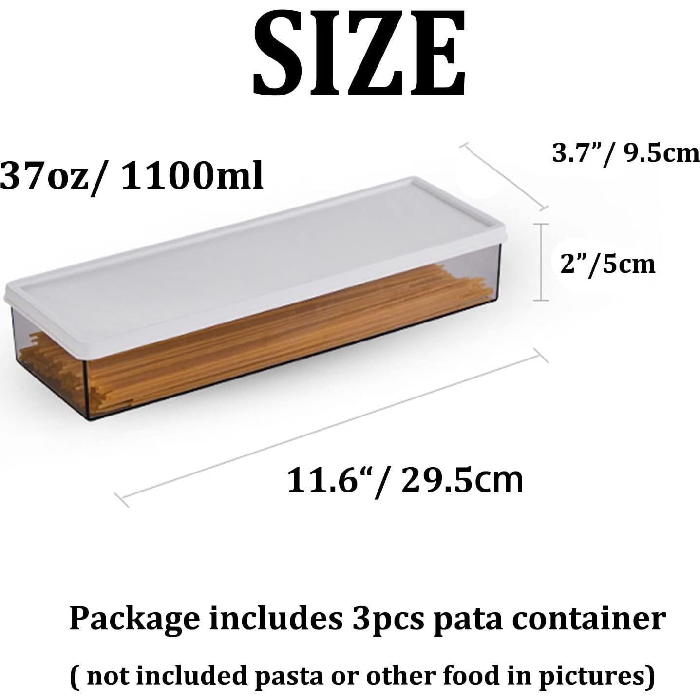 Contenedores de Pasta Hanobe 6 Piezas 1.1L Plástico Libre BPA