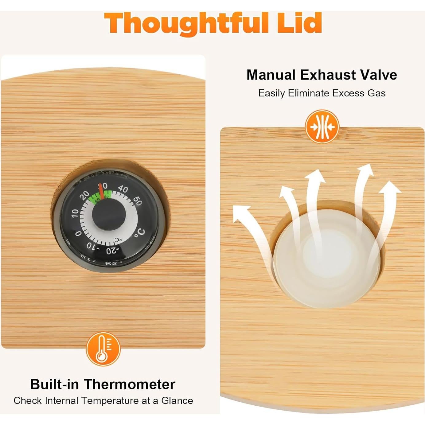 Contenedor de Alimentos Secos CAIHAOA 5L con Tapa Hermética