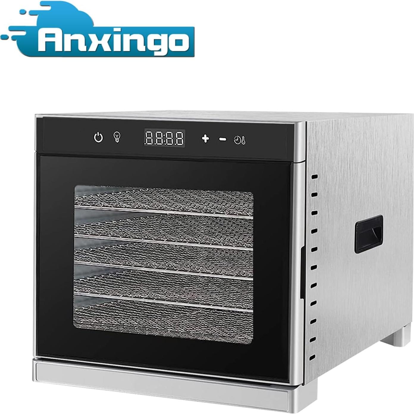 Deshidratadora de Alimentos JUUDDENPARTS 6 Bandejas Acero Inoxidable