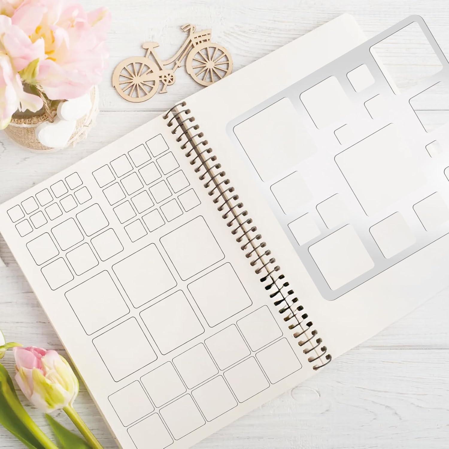 Plantillas de Dibujo de Metal Boqon 18.5x20.3 cm 2 Piezas