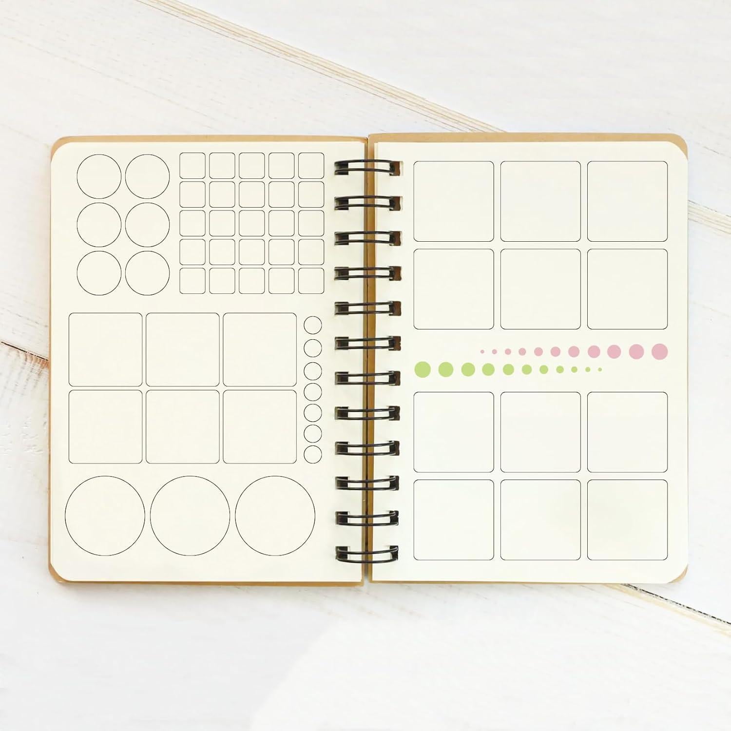 Plantillas de Dibujo de Metal Boqon 18.5x20.3 cm 2 Piezas