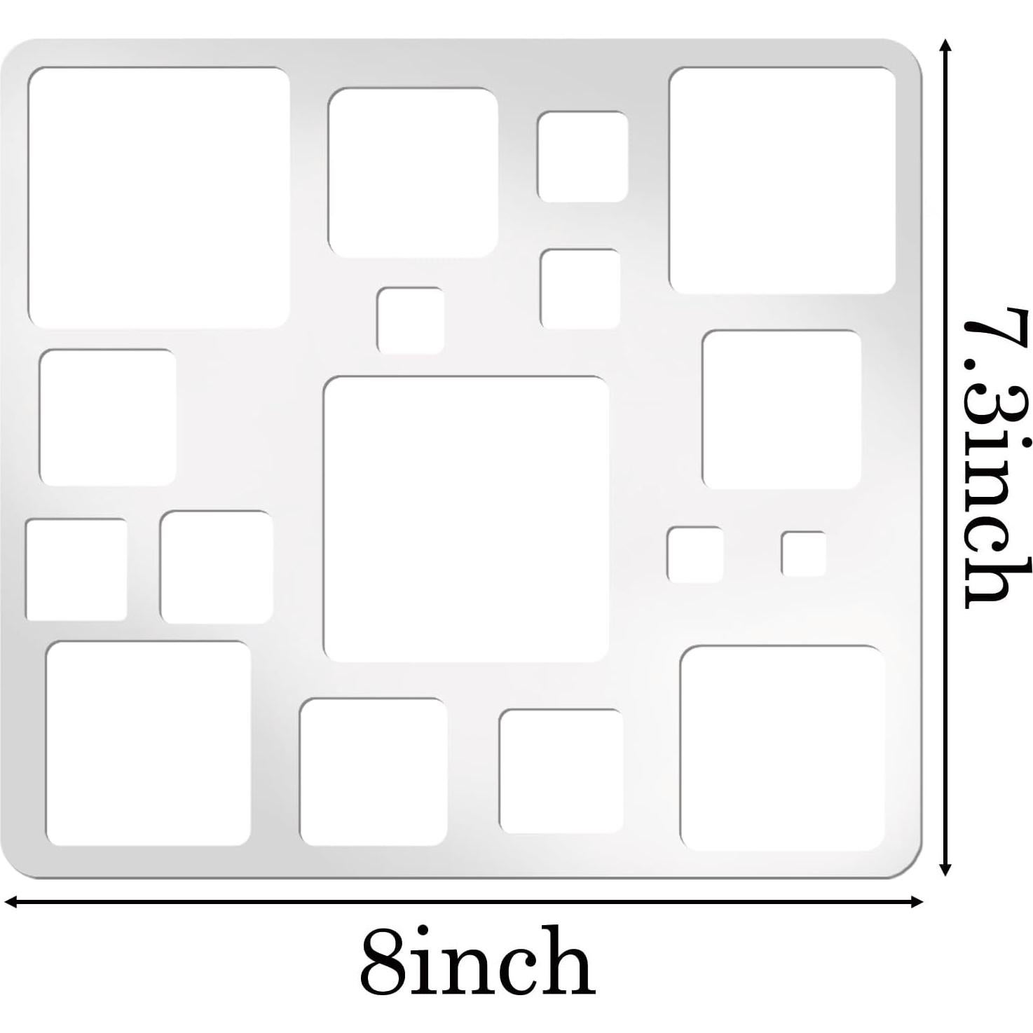Plantillas de Dibujo de Metal Boqon 18.5x20.3 cm 2 Piezas