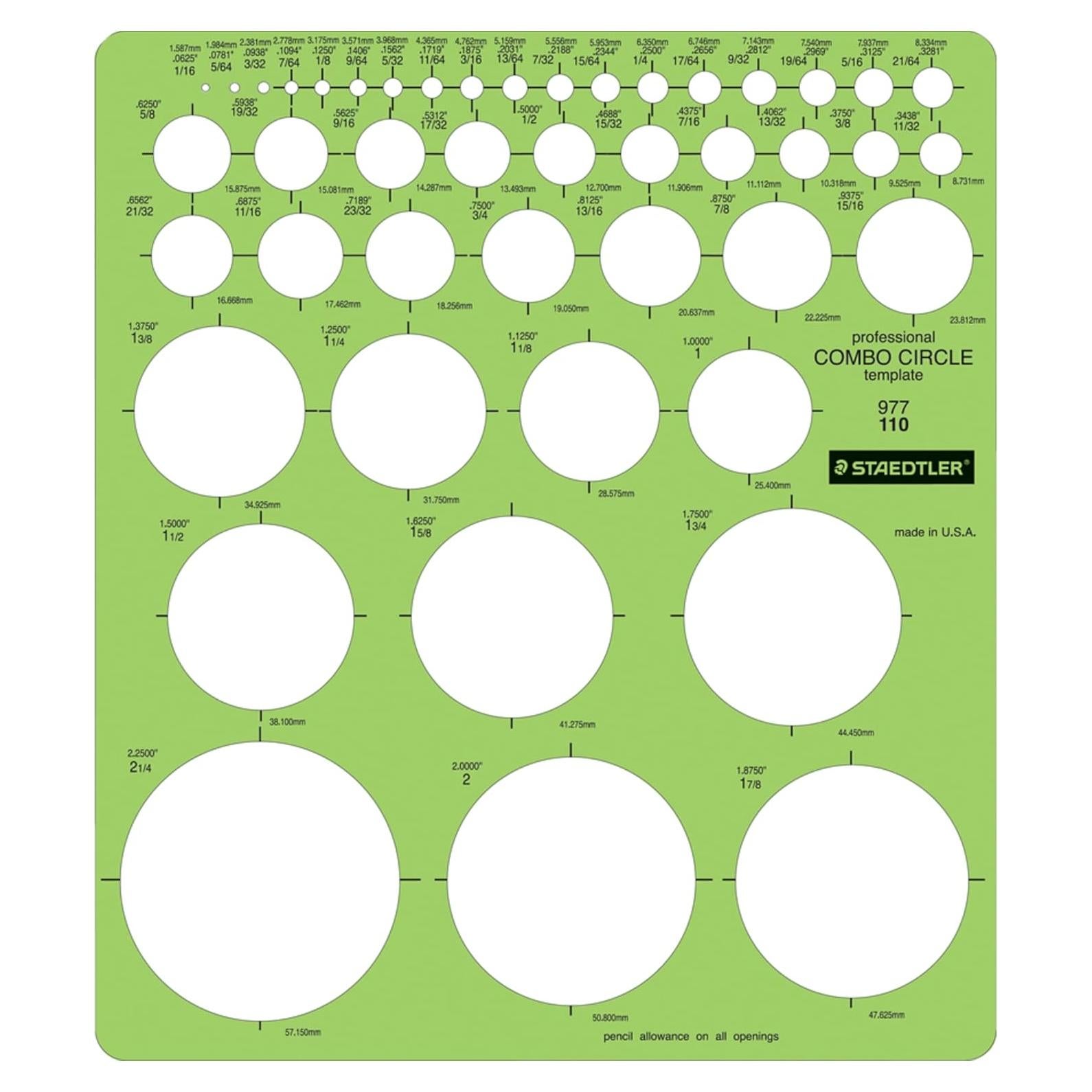 Plantilla de Círculos Staedtler Mars 62.5cm Plástico