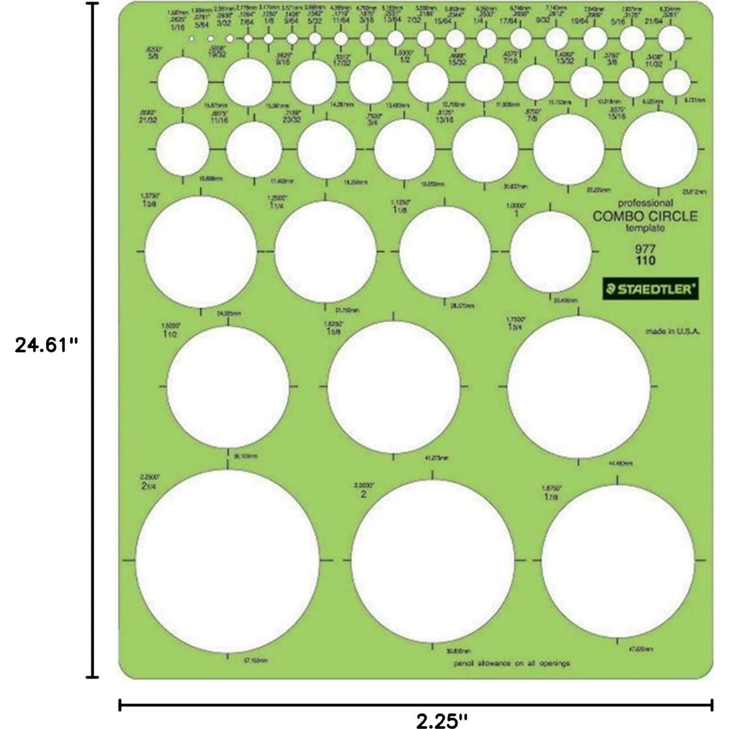 Plantilla de Círculos Staedtler Mars 62.5cm Plástico