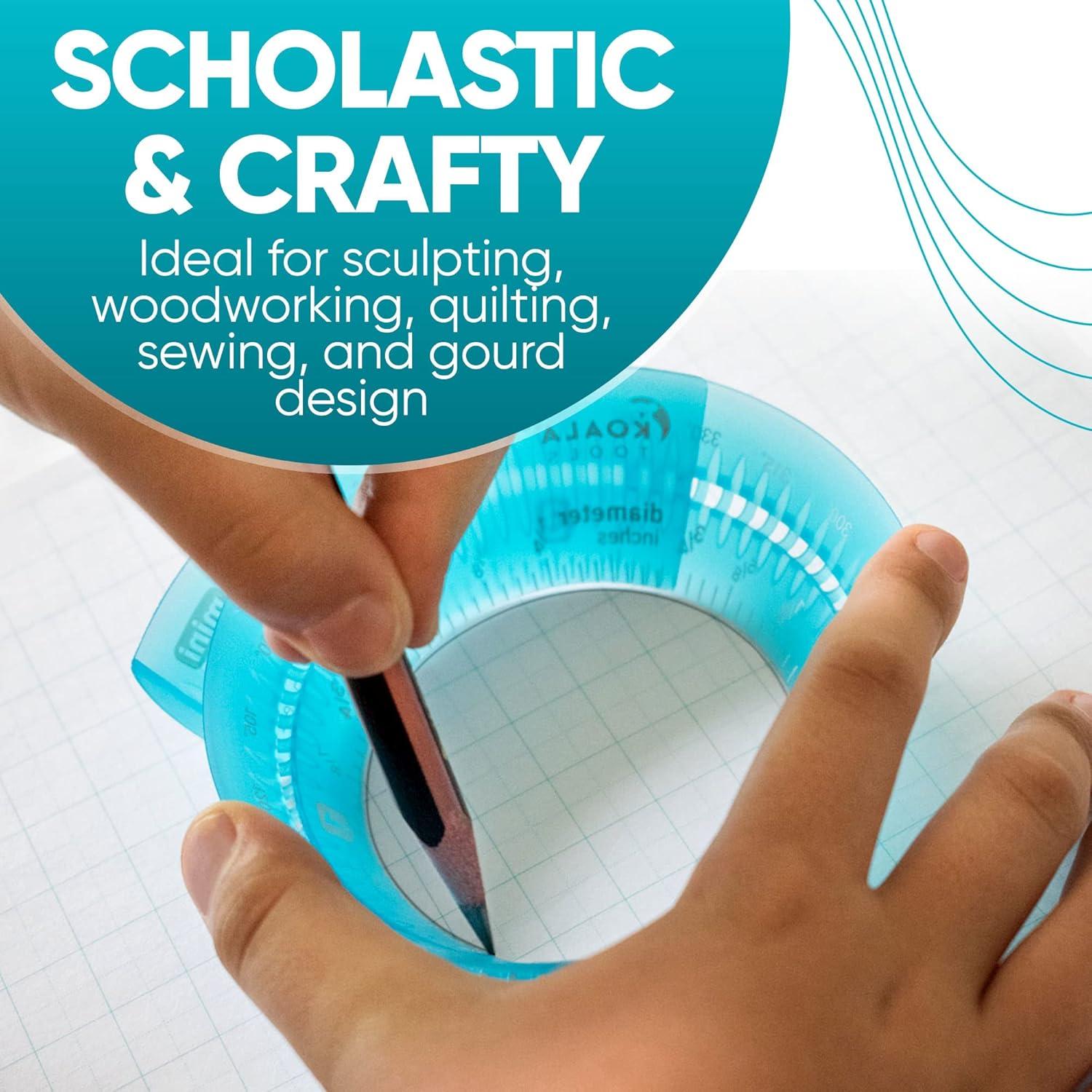 Regla Circular Mini Koala Tools con Diámetro Ajustable 2.54-8.89 cm