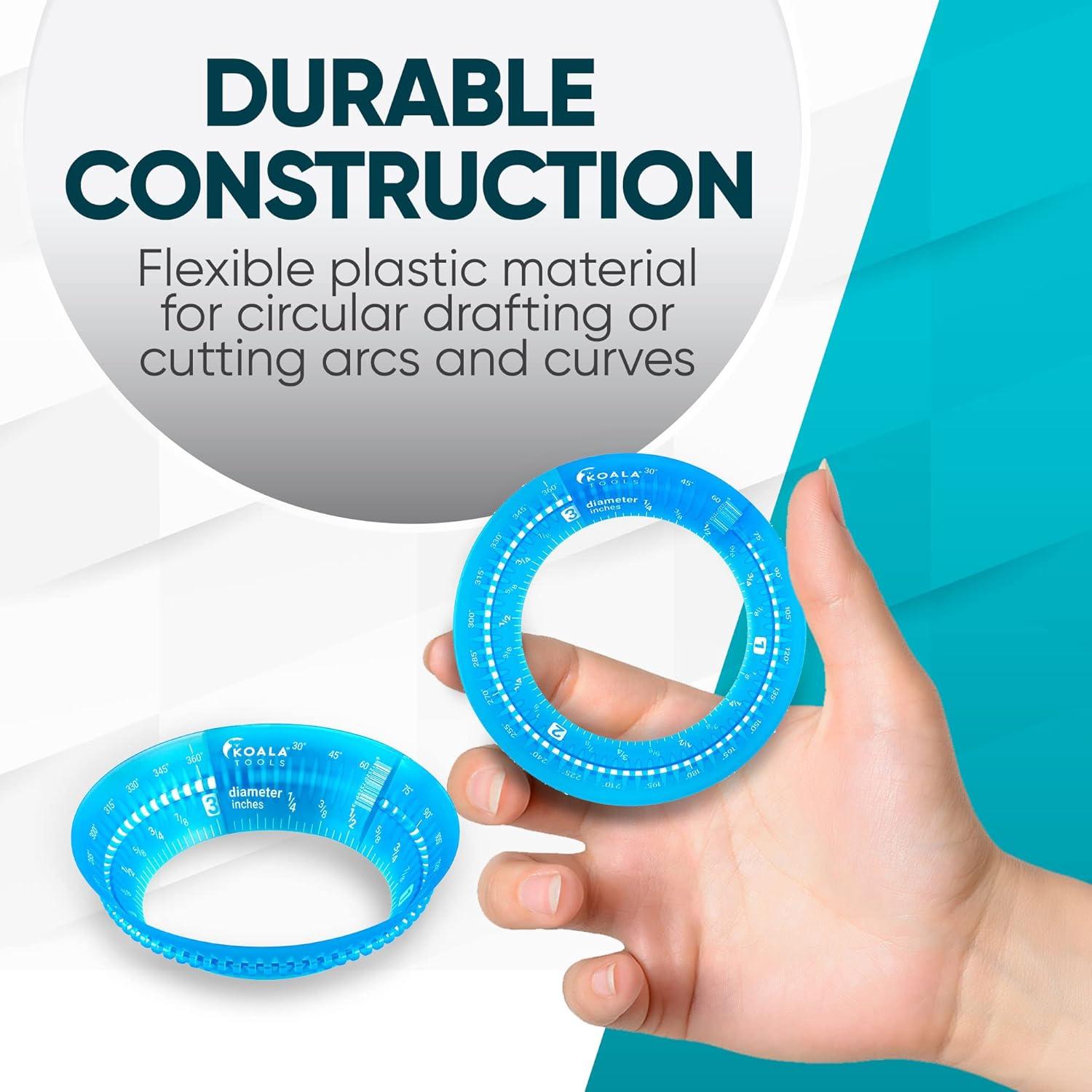 Regla Circular Mini Koala Tools con Diámetro Ajustable 2.54-8.89 cm