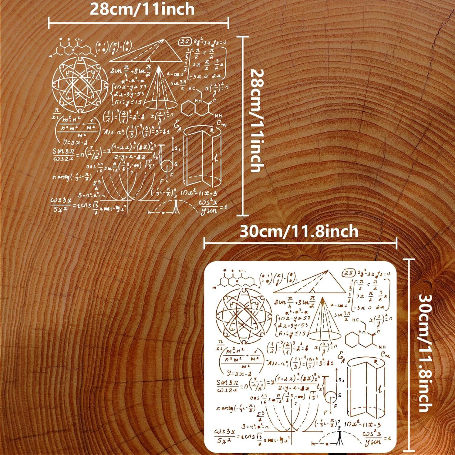 Plantilla de Pintura Matemáticas FINGERINSPIRE 30x30cm Reutilizable