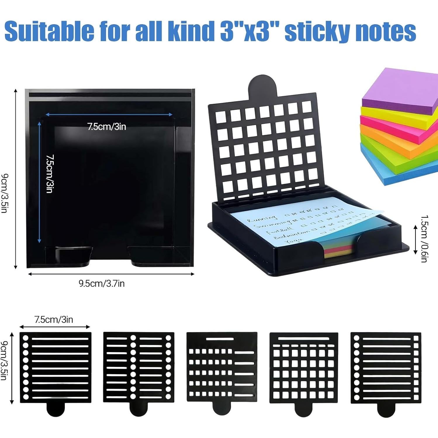 Plantilla y Soporte para Notas Adhesivas Xorim con 5 Plantillas