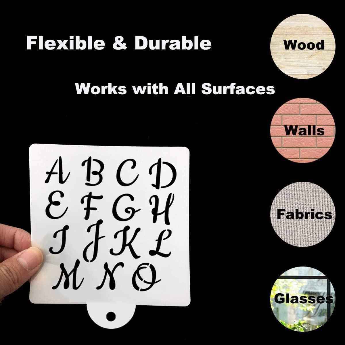 Plantillas de Letras y Números REOLAN - 16 Piezas Reutilizables