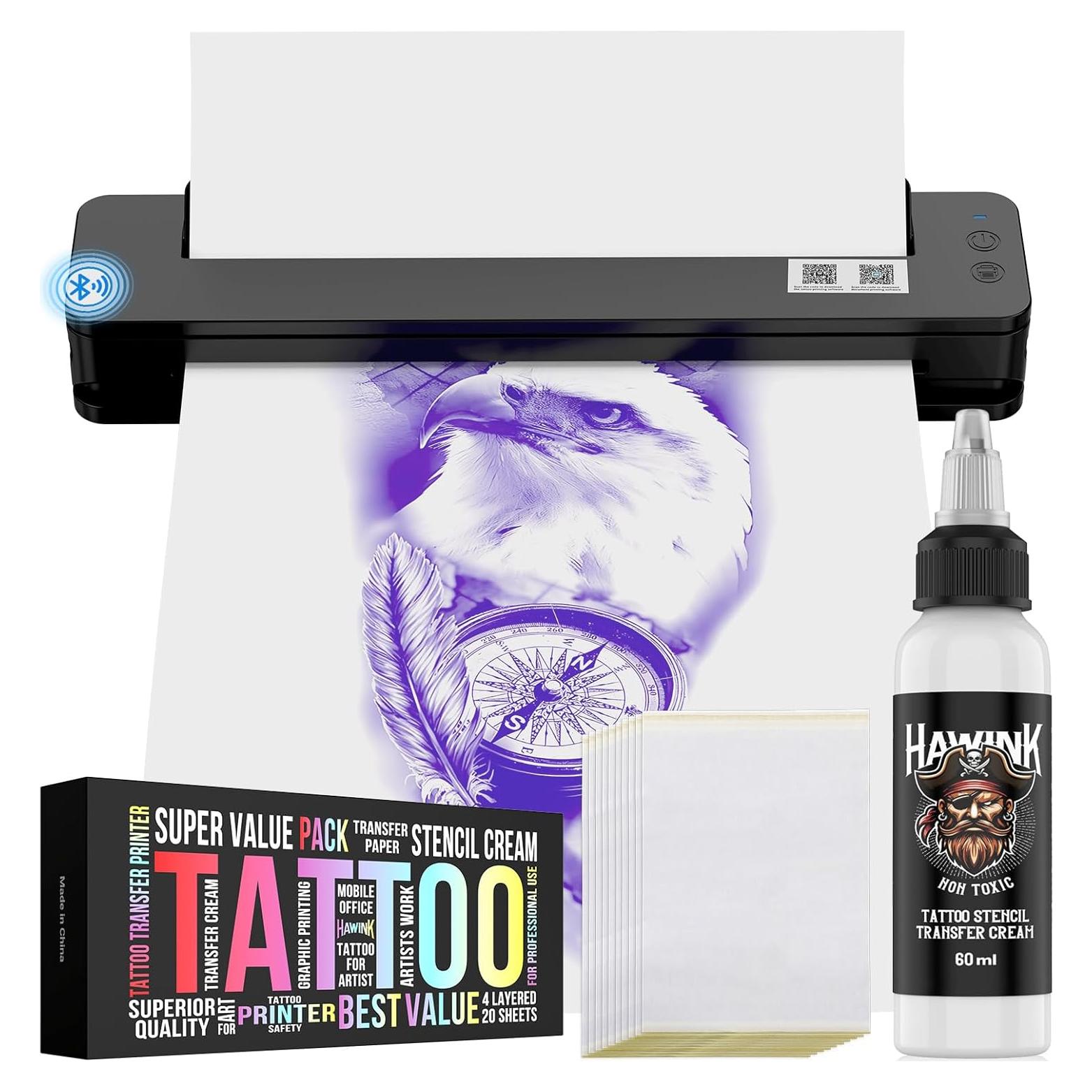 Impresora de Plantillas de Tatuaje HAWINK Inalámbrica 2500mAh