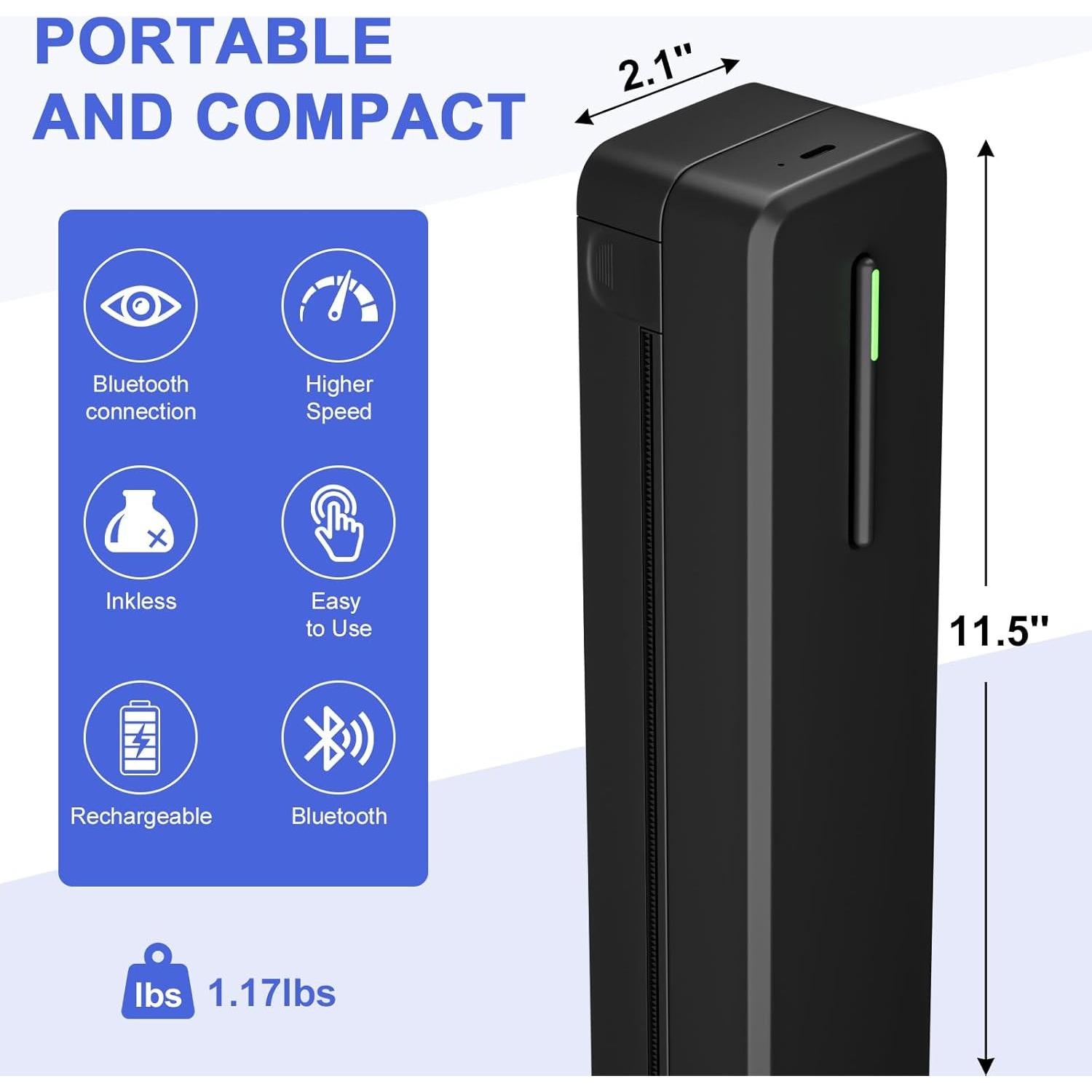 Impresora de Plantillas de Tatuaje WBK Portátil Inalámbrica 0.5kg