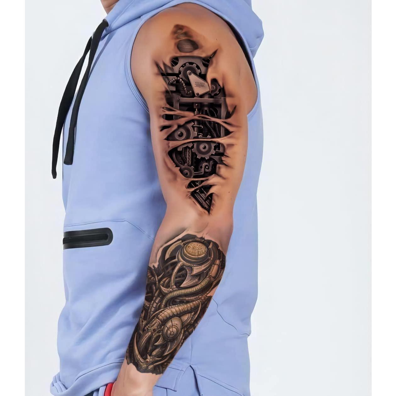 Tatuajes Temporales 3D Roarhowl Diseño 5 para Hombres y Mujeres