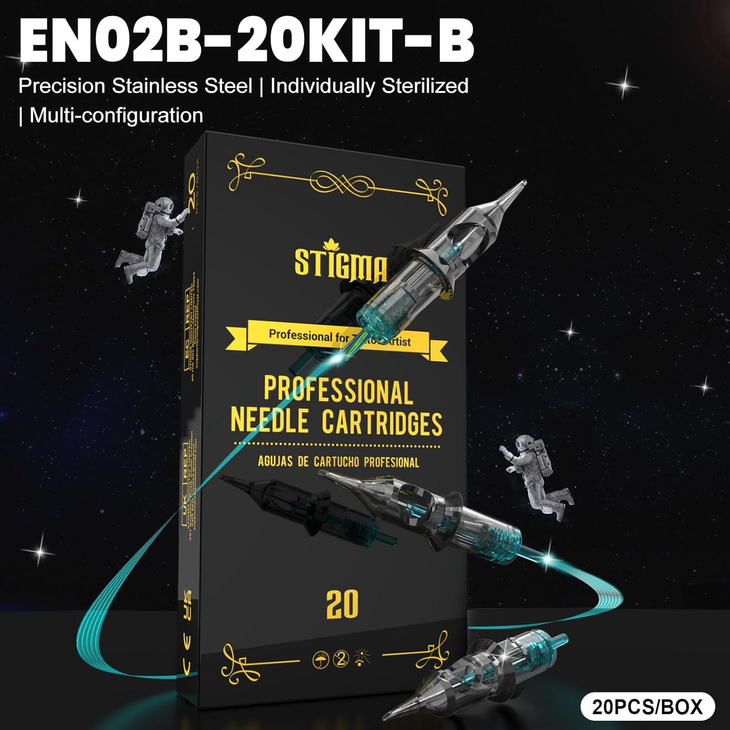 Kit de Tatuaje Inalámbrico STIGMA con Pluma y 20 Agujas