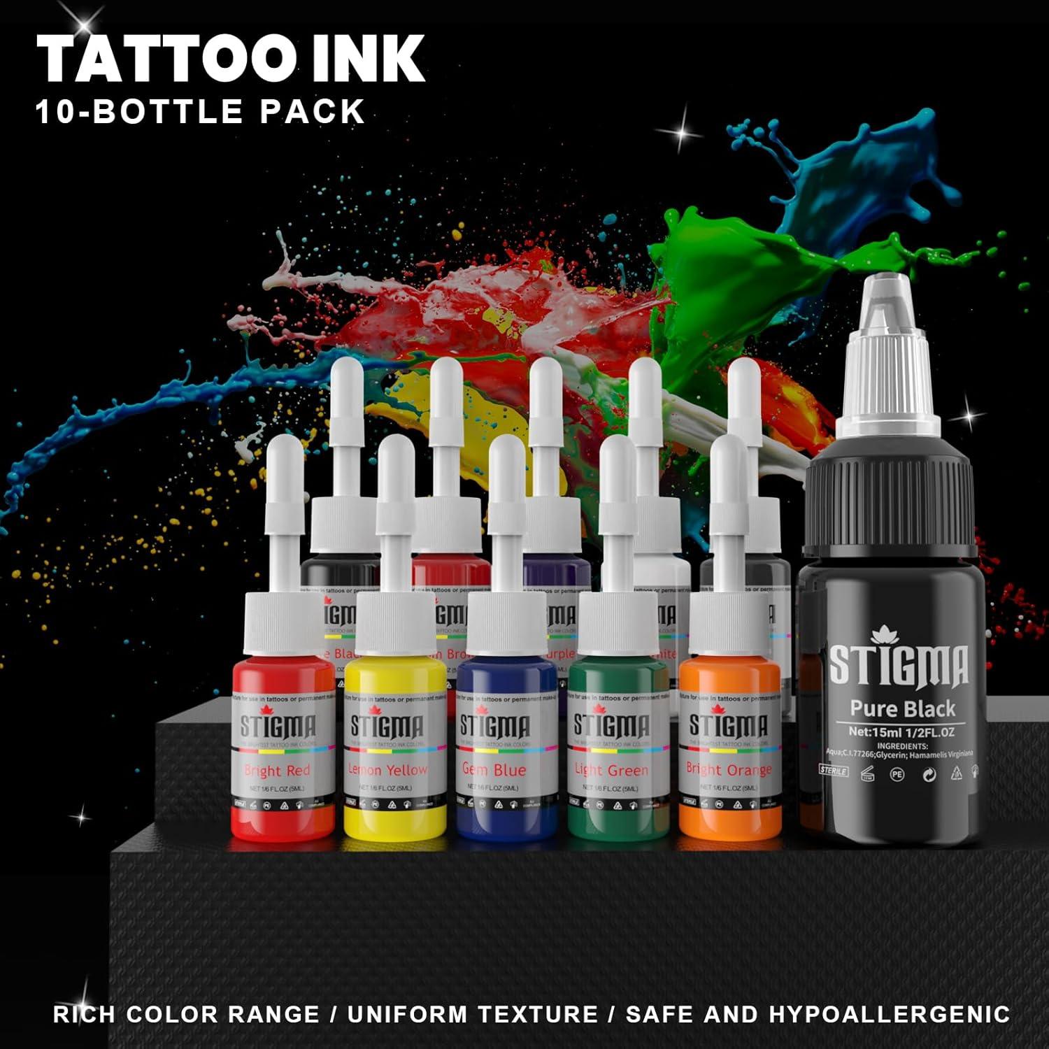 Kit de Tatuaje Inalámbrico STIGMA con Pluma y 20 Agujas