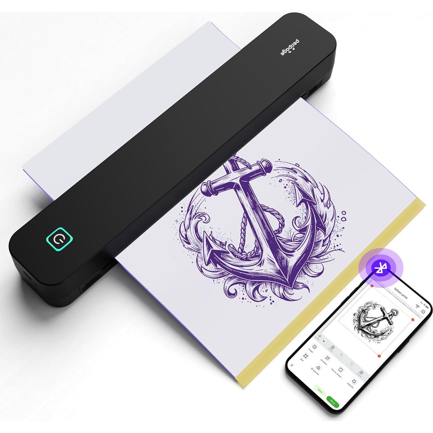 Impresora de Plantillas de Tatuaje PeriPage P92 - Térmica, 2600mAh