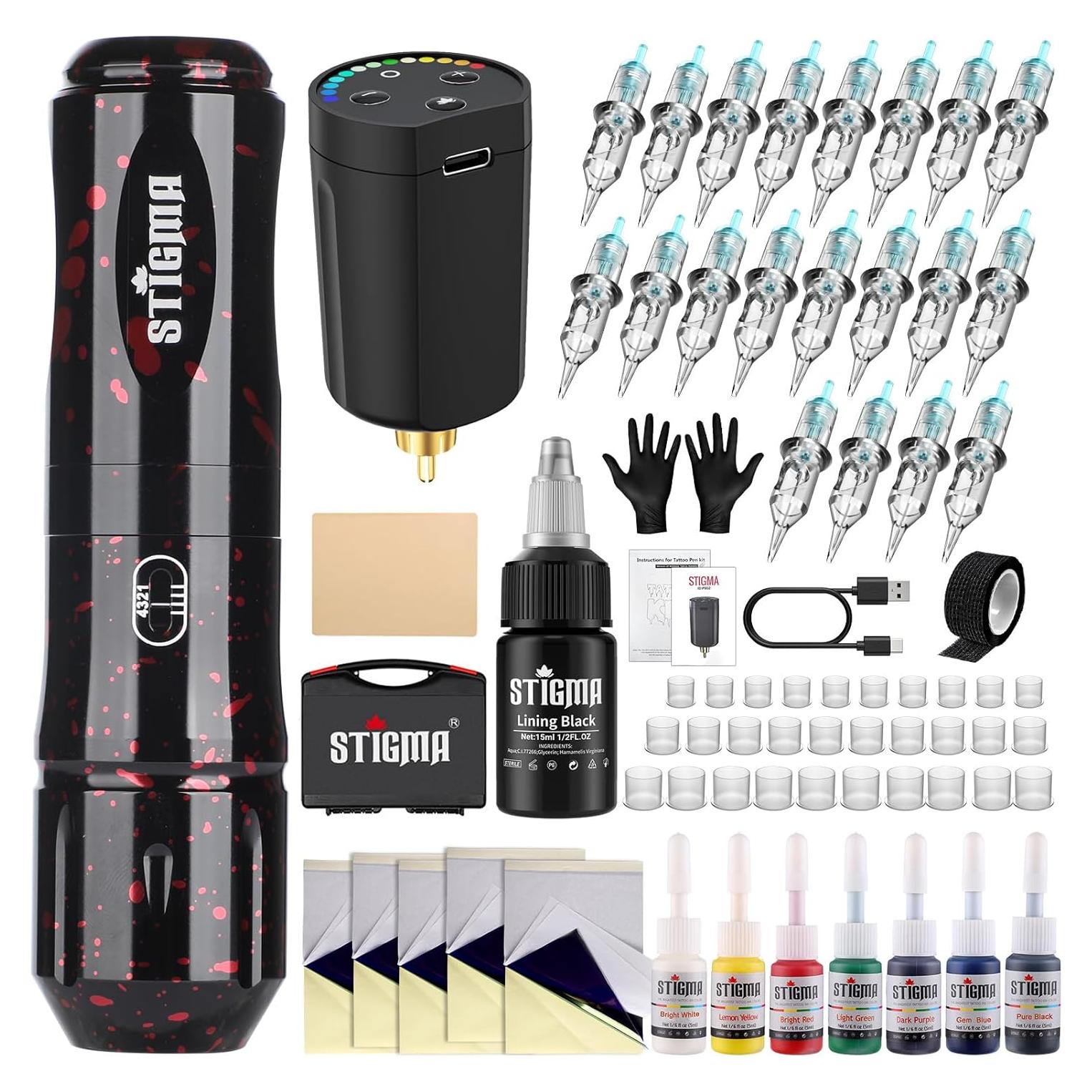 Kit de Tatuaje Inalámbrico STIGMA 2025 con Batería 1400 mAh