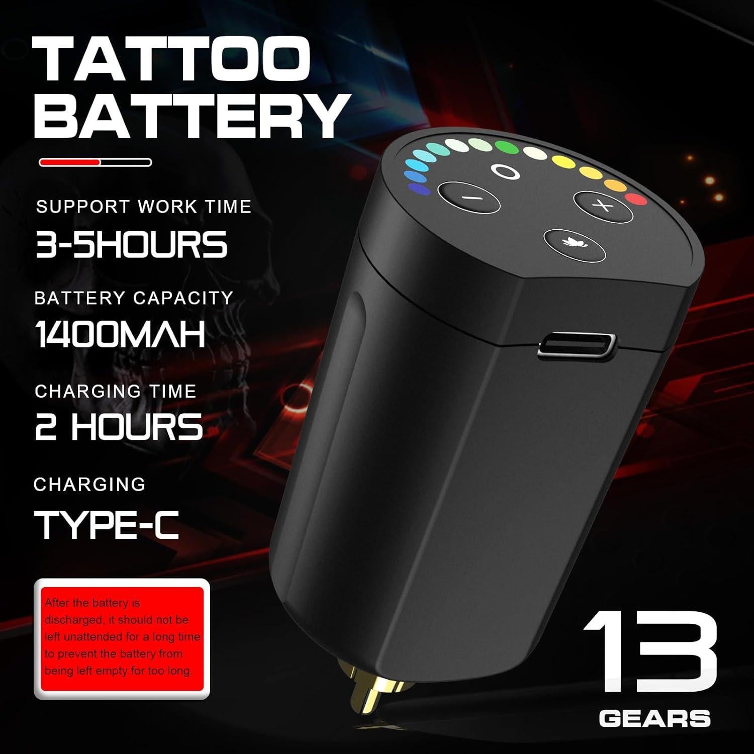 Kit de Tatuaje Inalámbrico STIGMA 2025 con Batería 1400 mAh