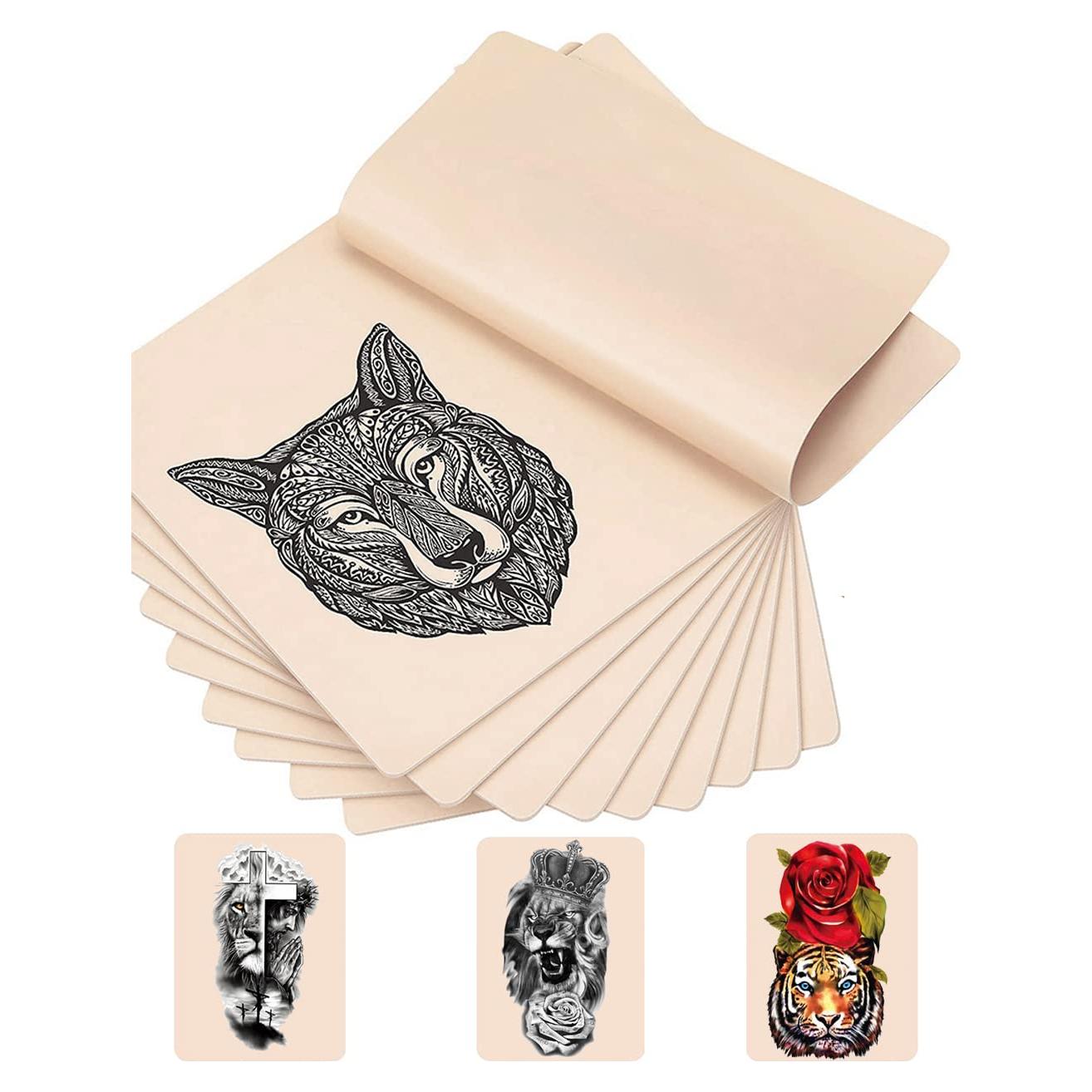 10 Piezas Piel de Tatuaje Doble Cara 20.32x15.24cm CICITOYWO