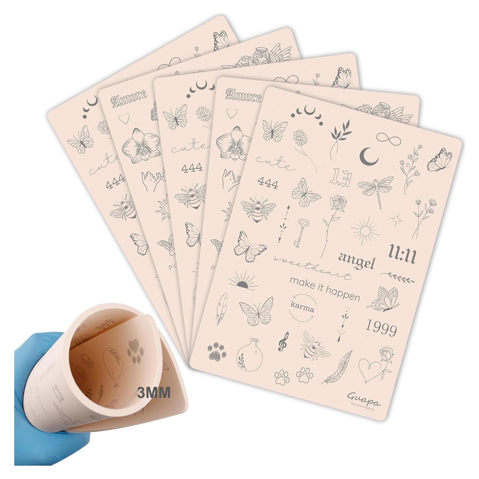 Piel de Práctica para Tatuaje Guapa 3mm Doble Cara Rosa