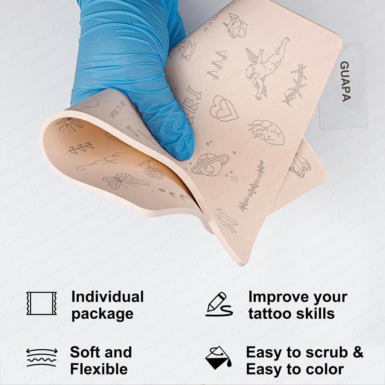 Piel de Práctica para Tatuaje Guapa 3mm Doble Cara Rosa