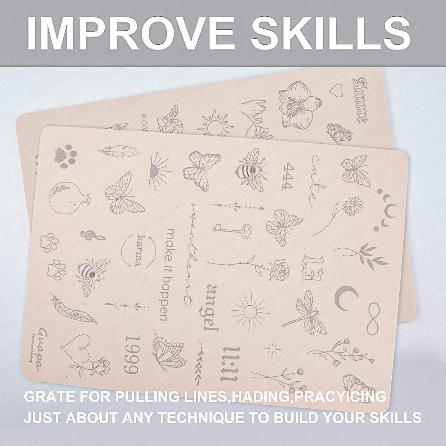 Piel de Práctica para Tatuaje Guapa 3mm Doble Cara Rosa