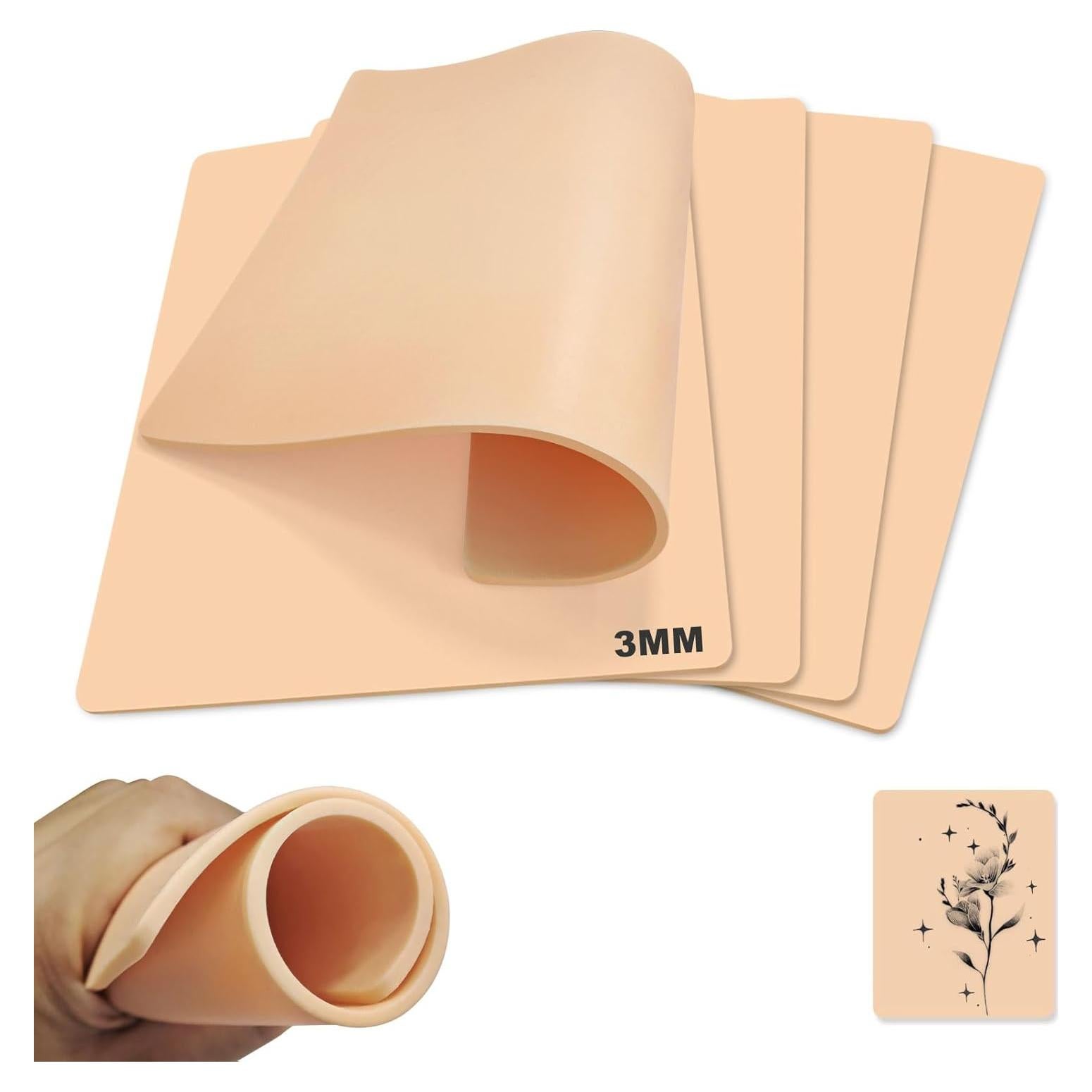 5 Piezas Piel Falsa para Tatuaje LTTGX 15.24x20.32 cm 3mm