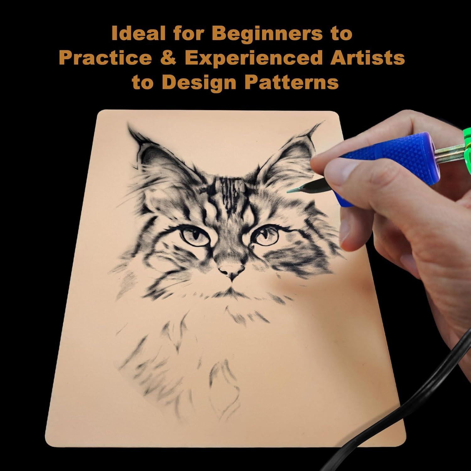 5 Piezas Piel Falsa para Tatuaje LTTGX 15.24x20.32 cm 3mm