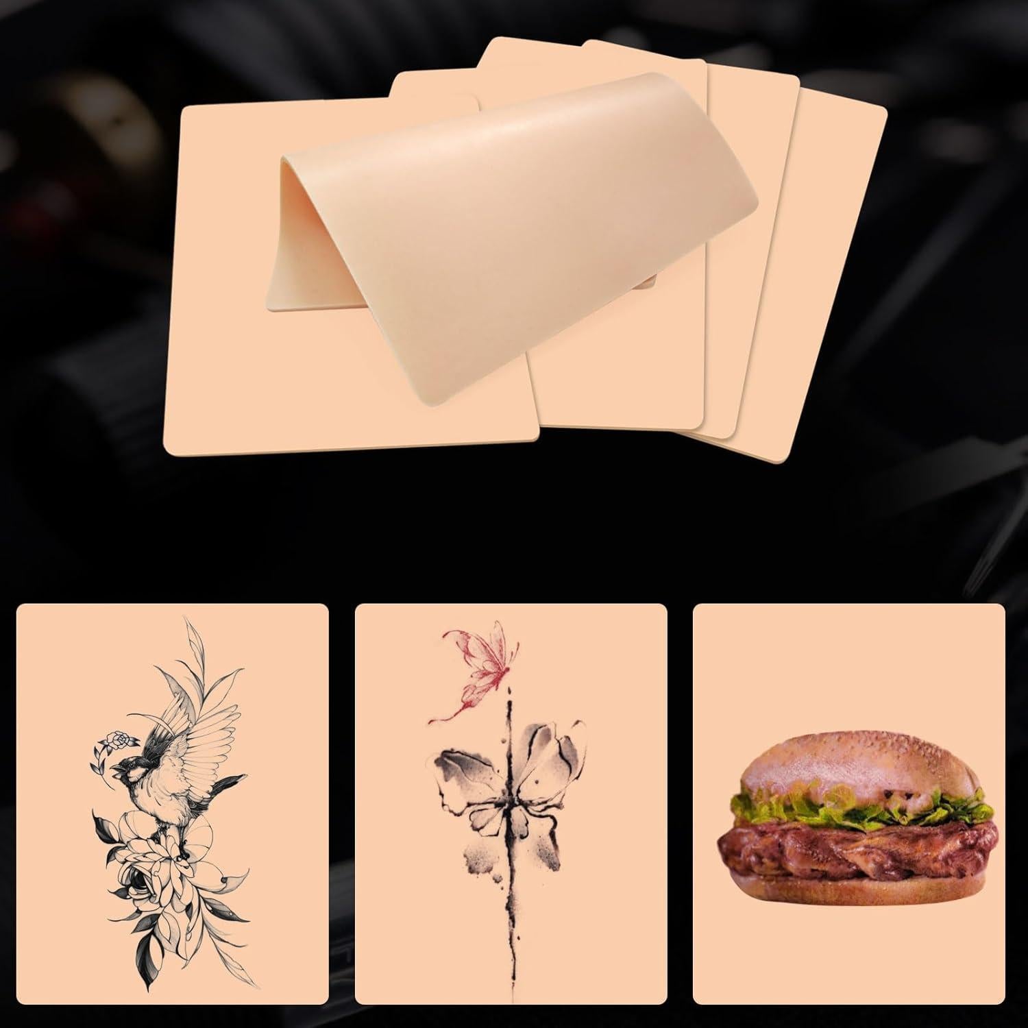 5 Piezas Piel Falsa para Tatuaje LTTGX 15.24x20.32 cm 3mm