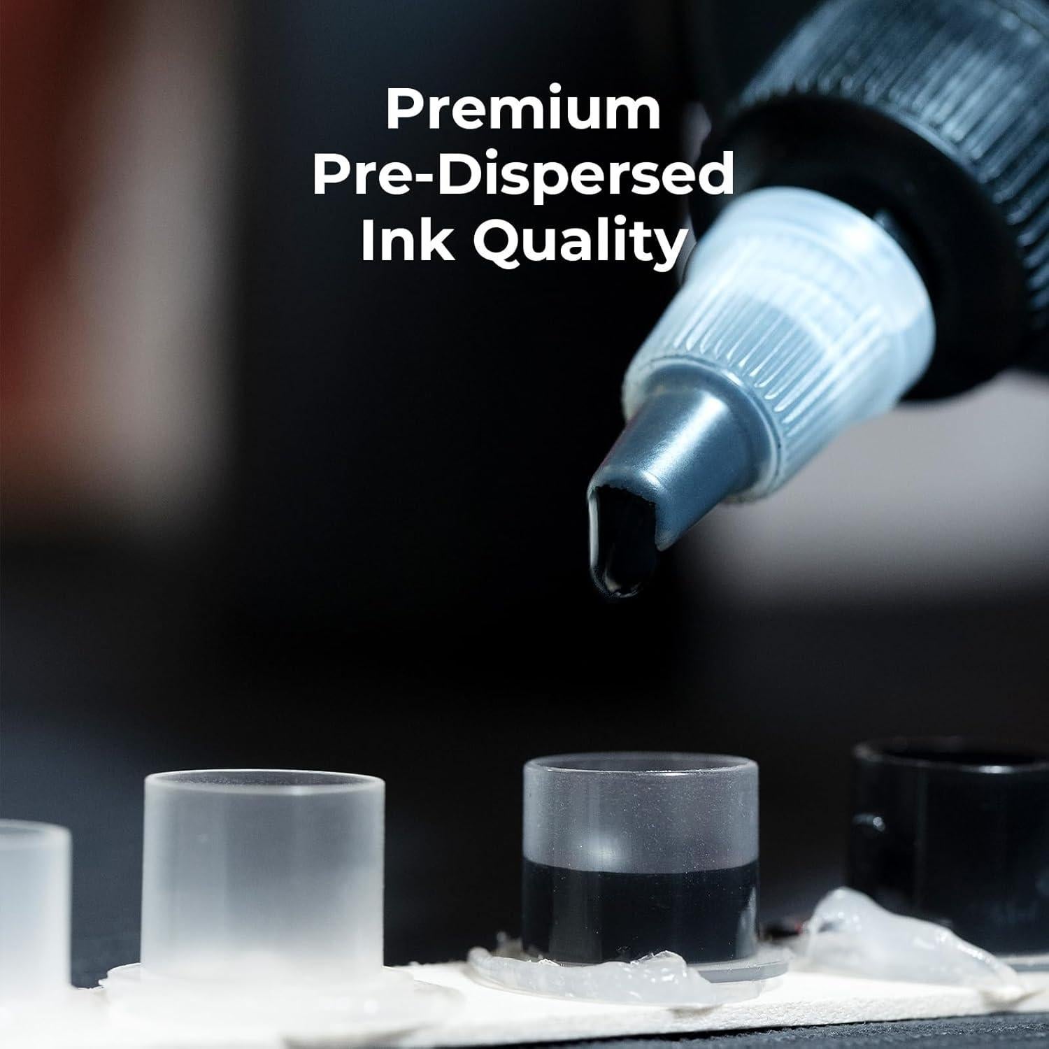 Tinta para Tatuajes Komoko 120 ml Negra Profesional a Base de Plantas