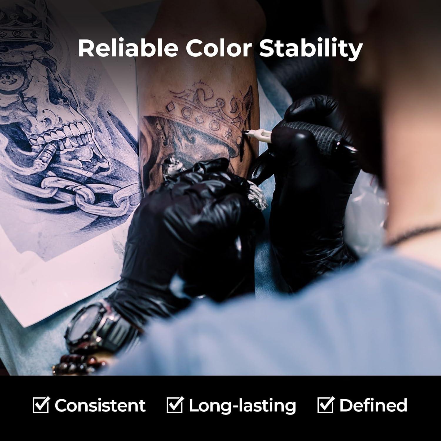 Tinta para Tatuajes Komoko 120 ml Negra Profesional a Base de Plantas