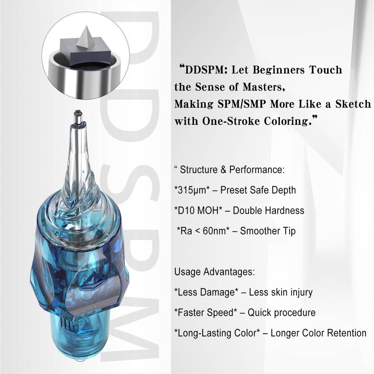 Cartucho Aguja Maquillaje Permanente DDSPM Punta Cuadrada