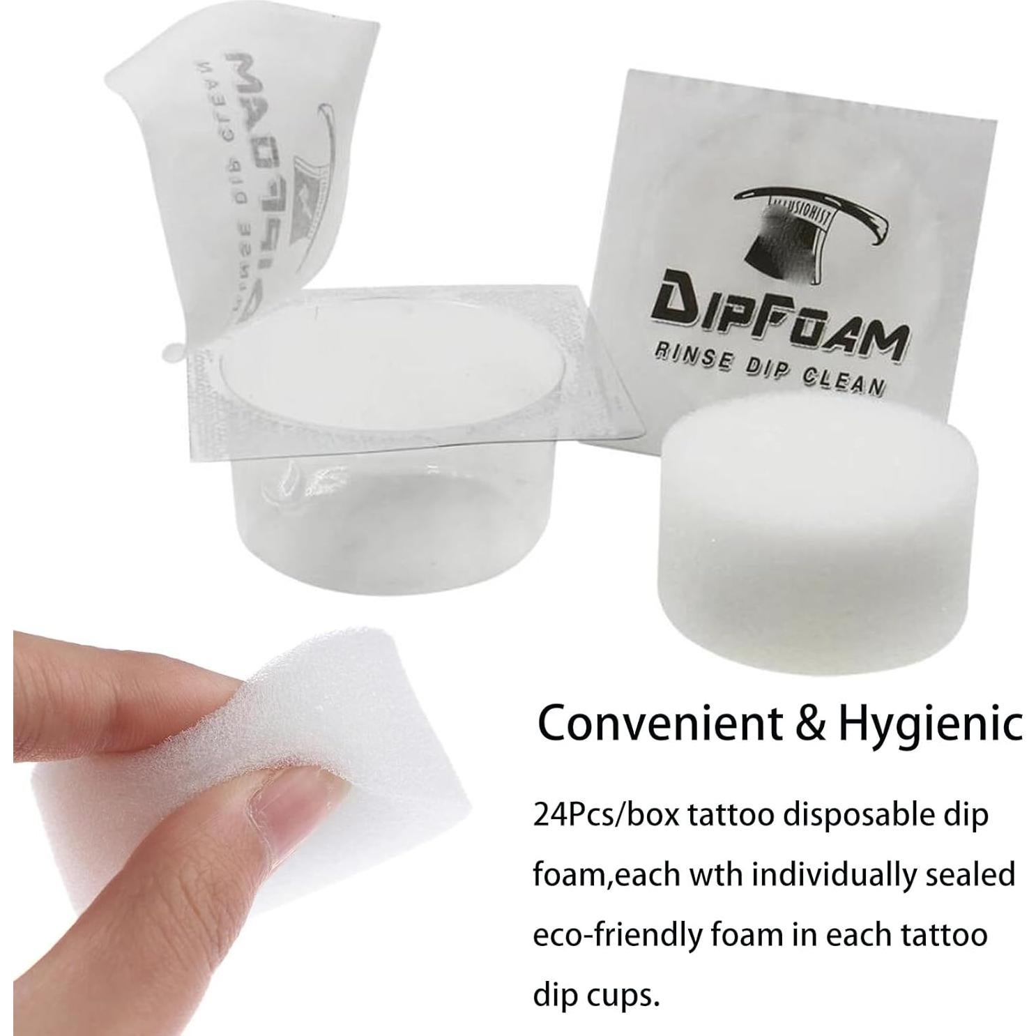 Espuma de Limpieza Desechable para Tatuajes LXIANGN - 24 Piezas