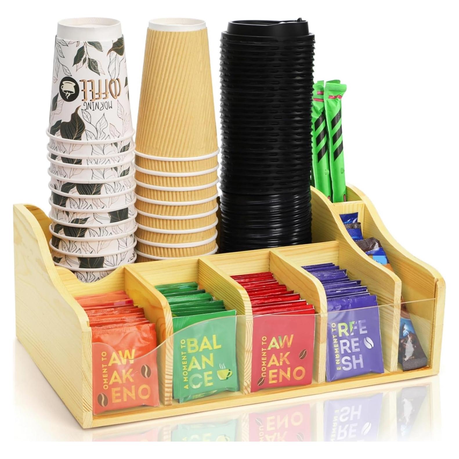 Organizador de Snacks Pumtus de Madera 7 Compartimentos 37.3x24.1cm