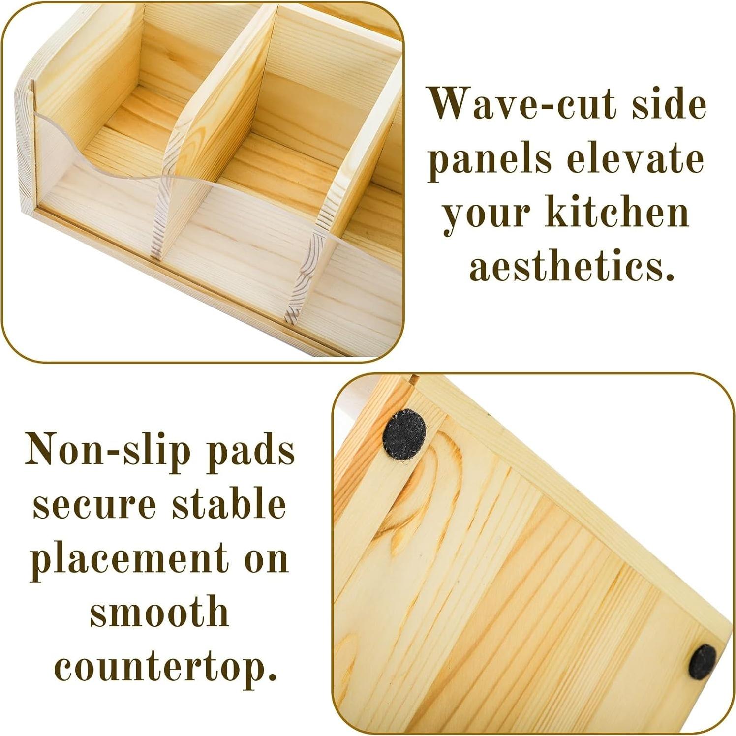 Organizador de Snacks Pumtus de Madera 7 Compartimentos 37.3x24.1cm