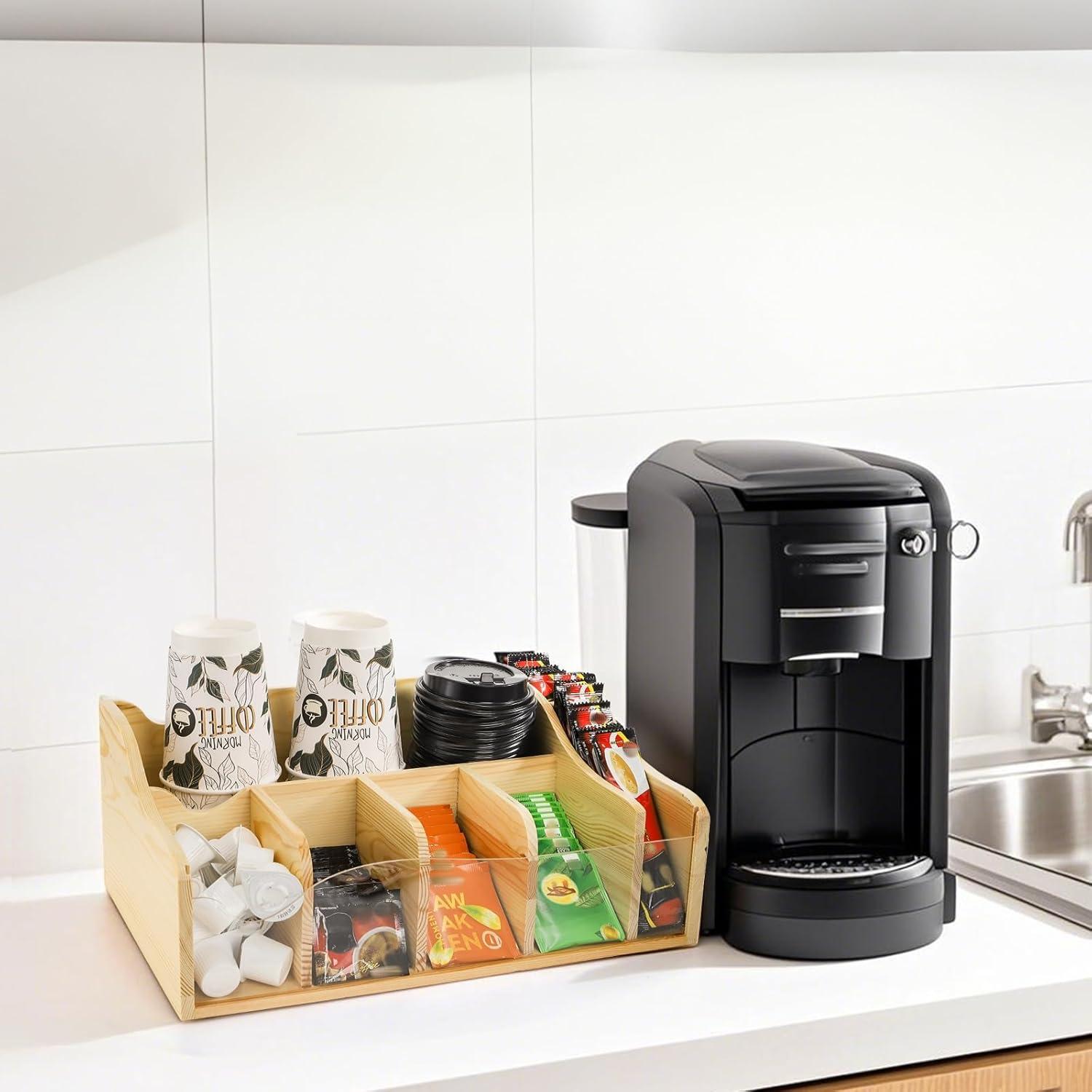 Organizador de Snacks Pumtus de Madera 7 Compartimentos 37.3x24.1cm