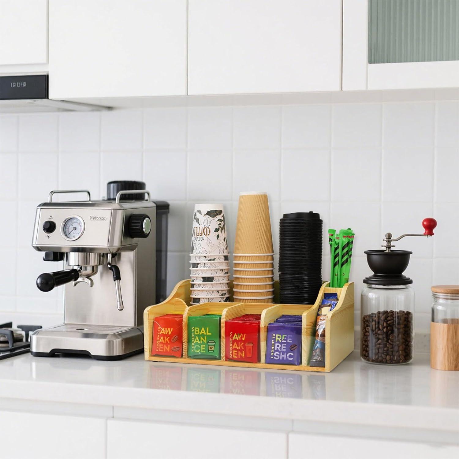 Organizador de Snacks Pumtus de Madera 7 Compartimentos 37.3x24.1cm