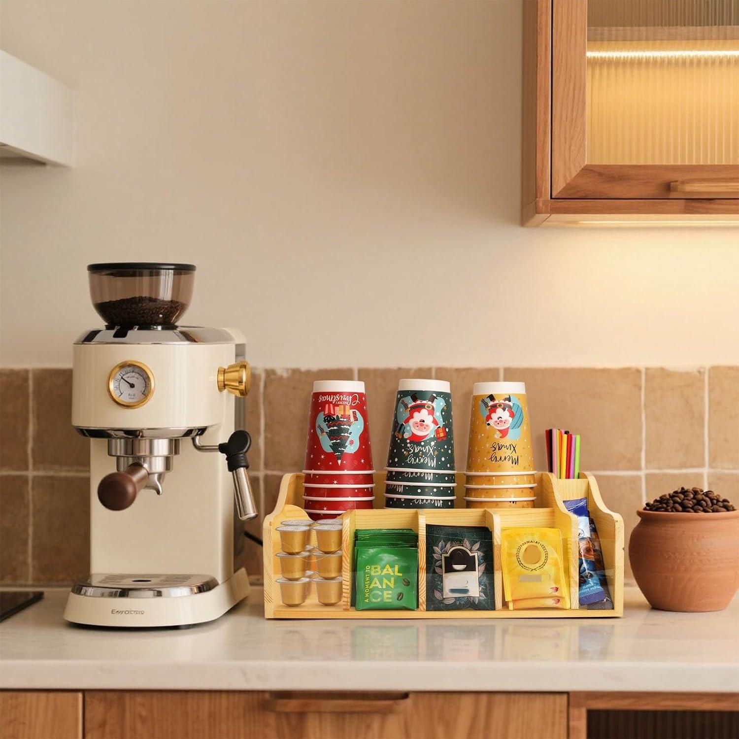 Organizador de Snacks Pumtus de Madera 7 Compartimentos 37.3x24.1cm