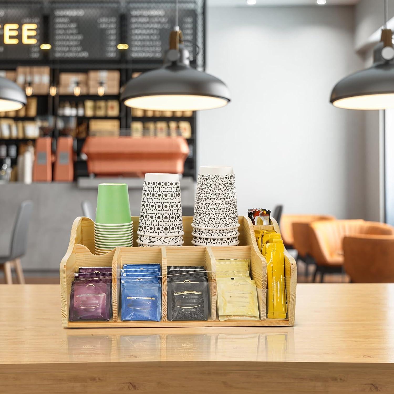 Organizador de Snacks Pumtus de Madera 7 Compartimentos 37.3x24.1cm