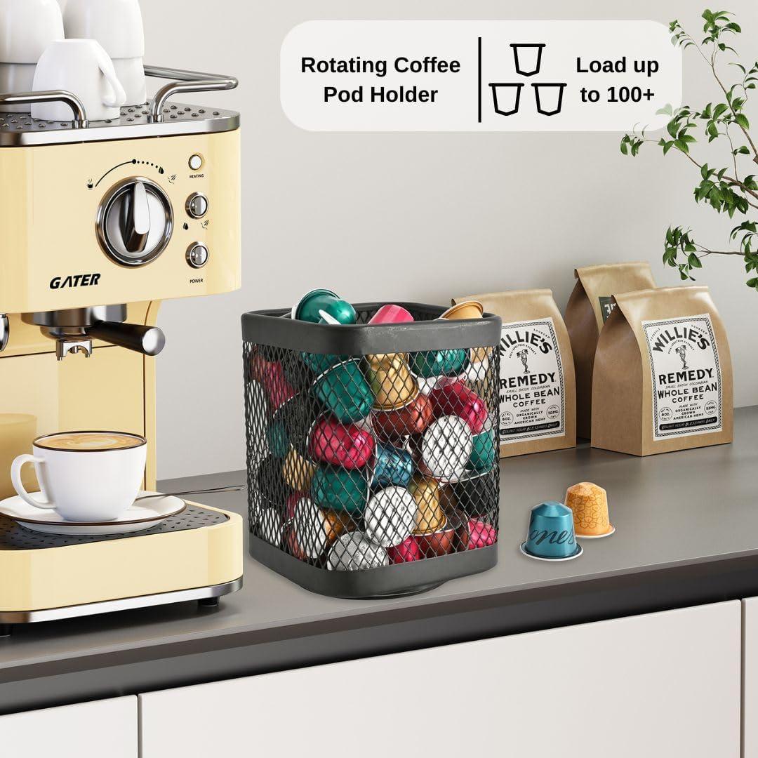 Soporte Rotatorio para Utensilios IBERG Cuadrado Negro 360°