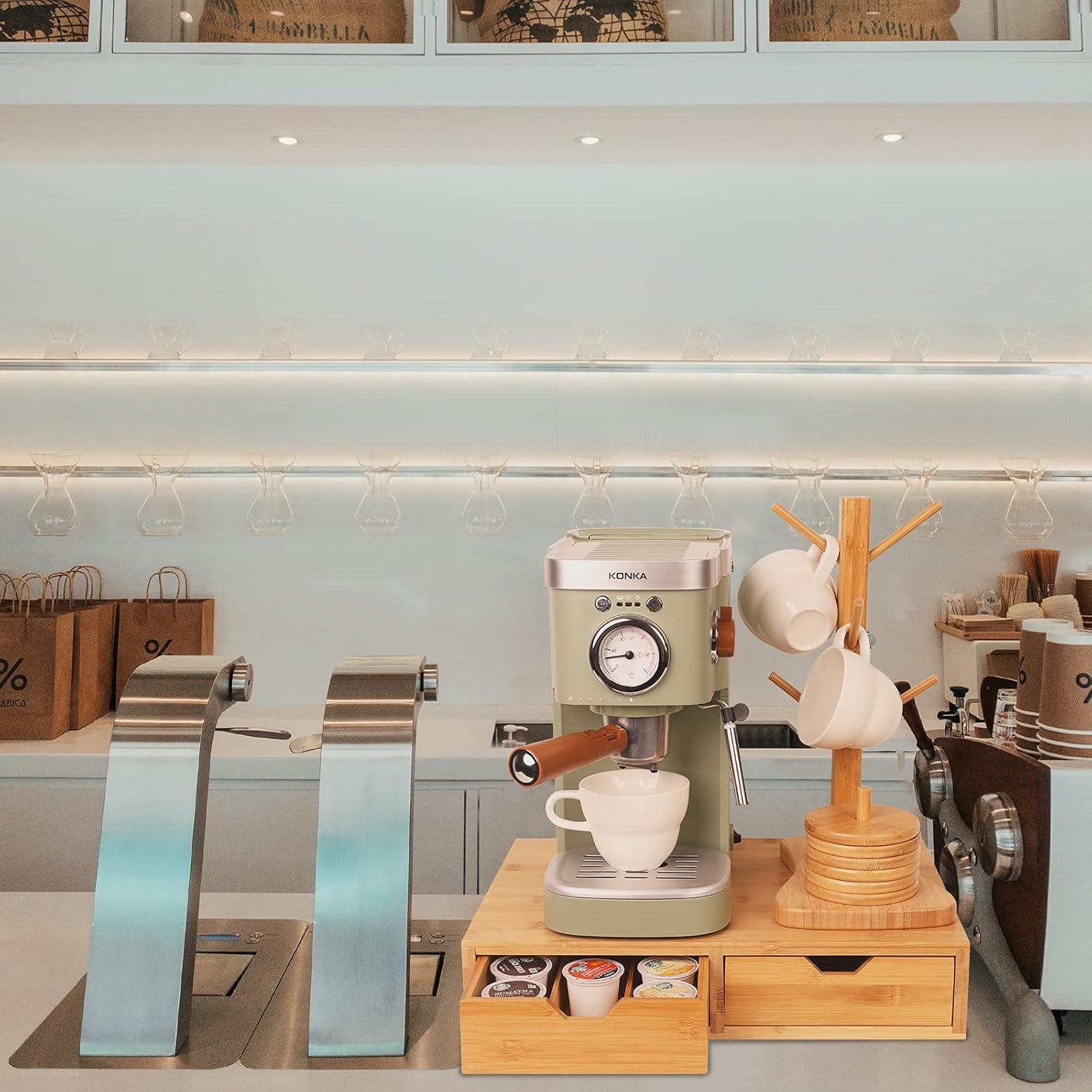 Soporte para K Cup HTB de Bambú, Organizador para 30 Cápsulas