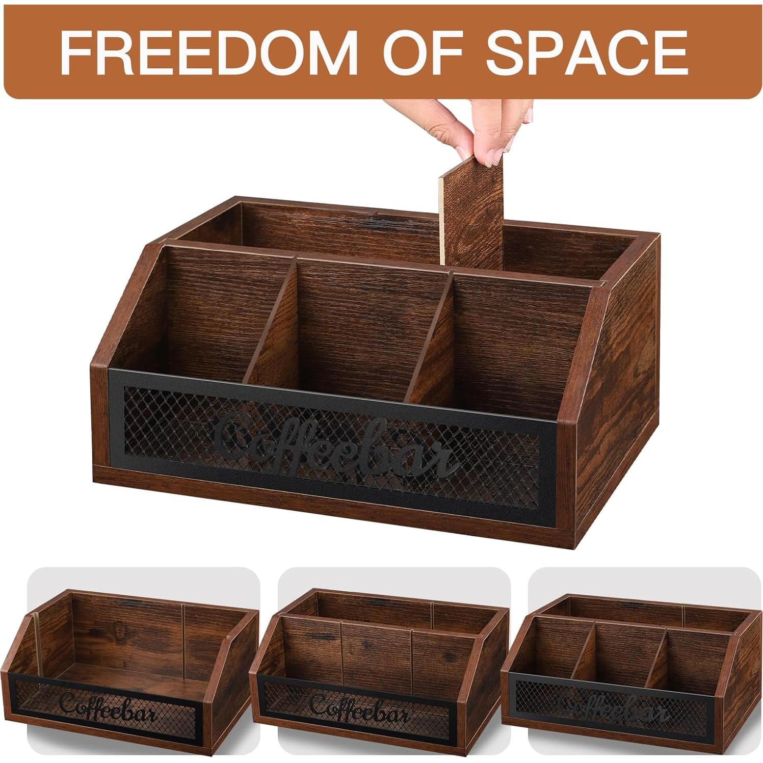 Organizador de Bar de Café BOTOP de Hierro y Madera 21x31.5cm