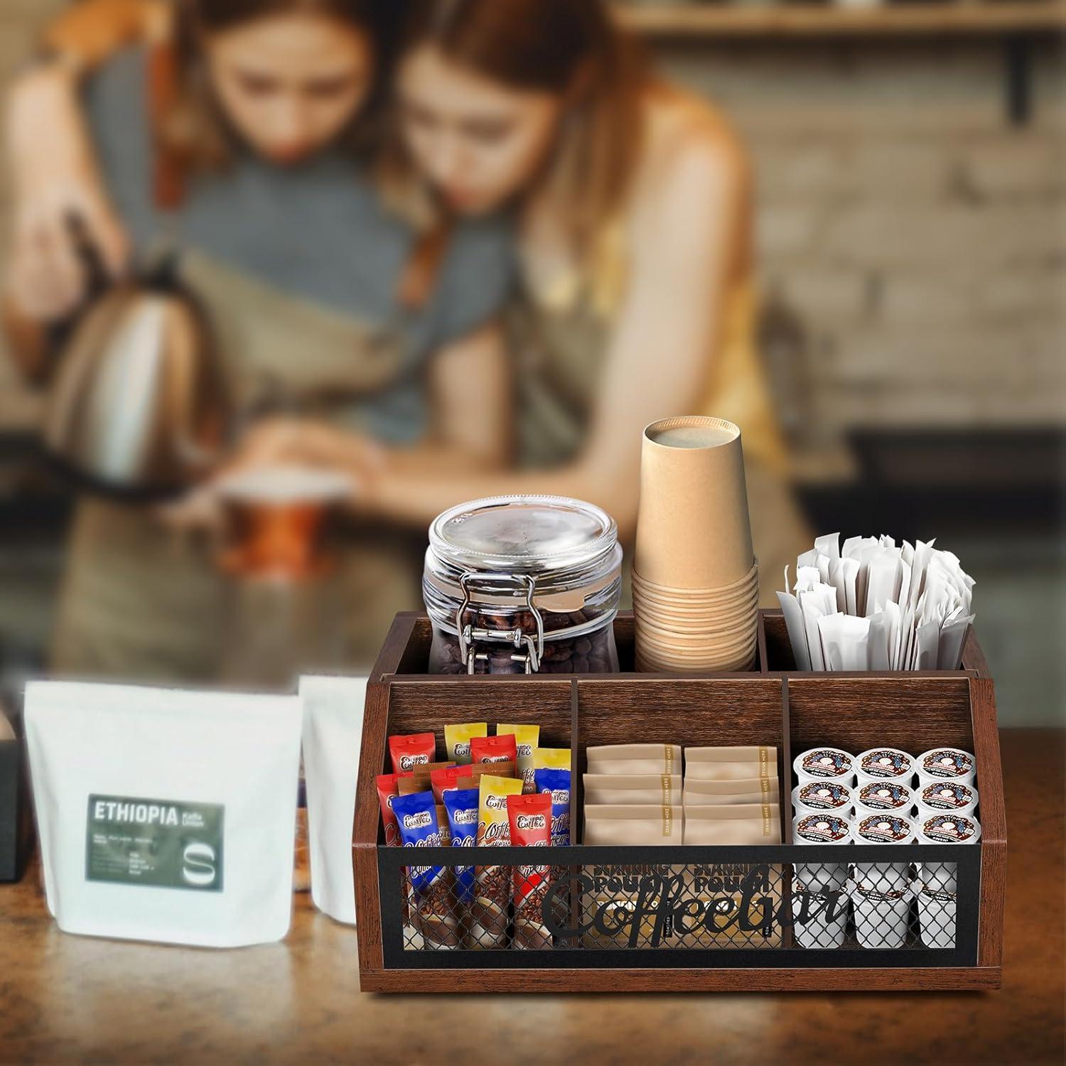 Organizador de Bar de Café BOTOP de Hierro y Madera 21x31.5cm