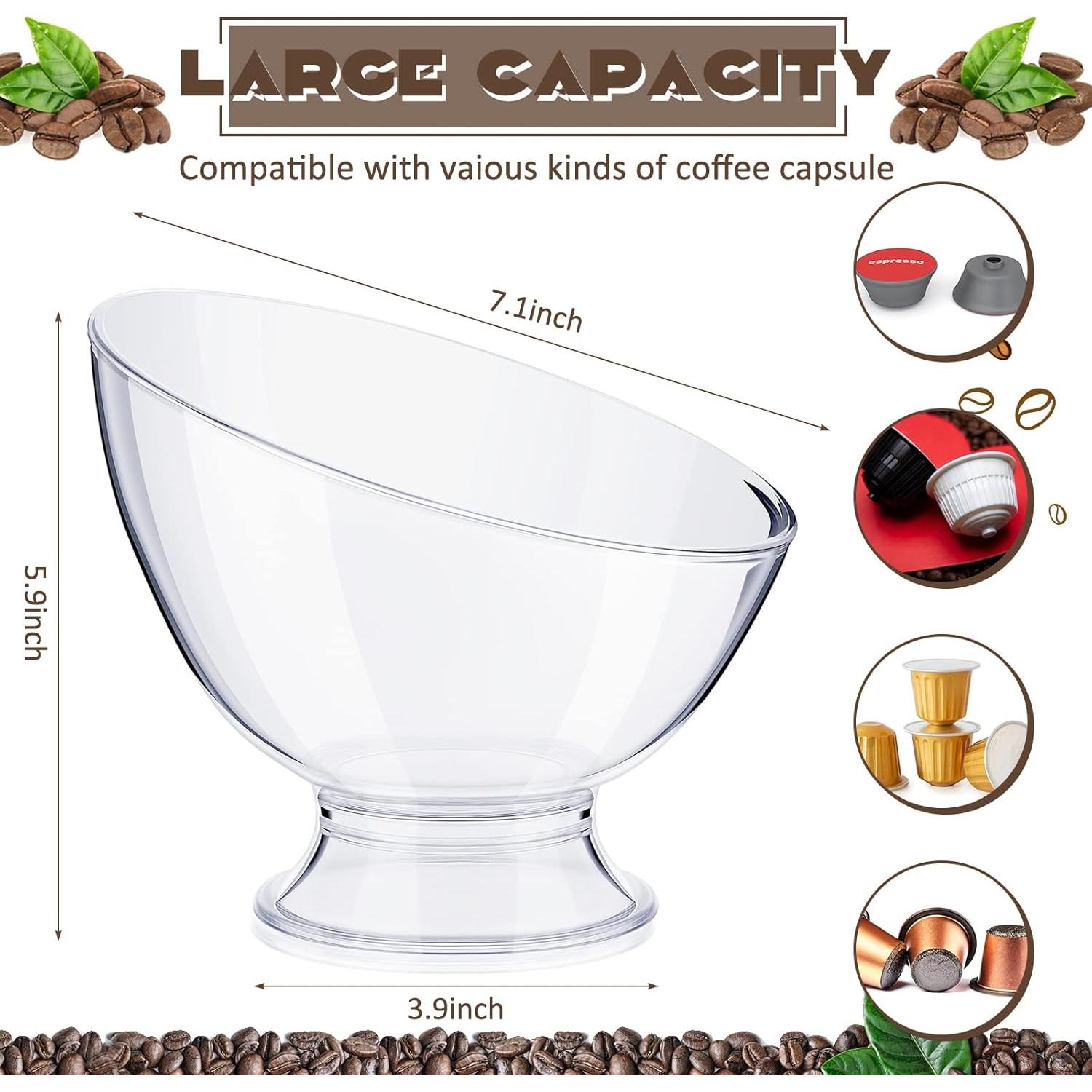 Organizador de Cápsulas de Café Zubebe 2 Pcs Transparente 18 cm