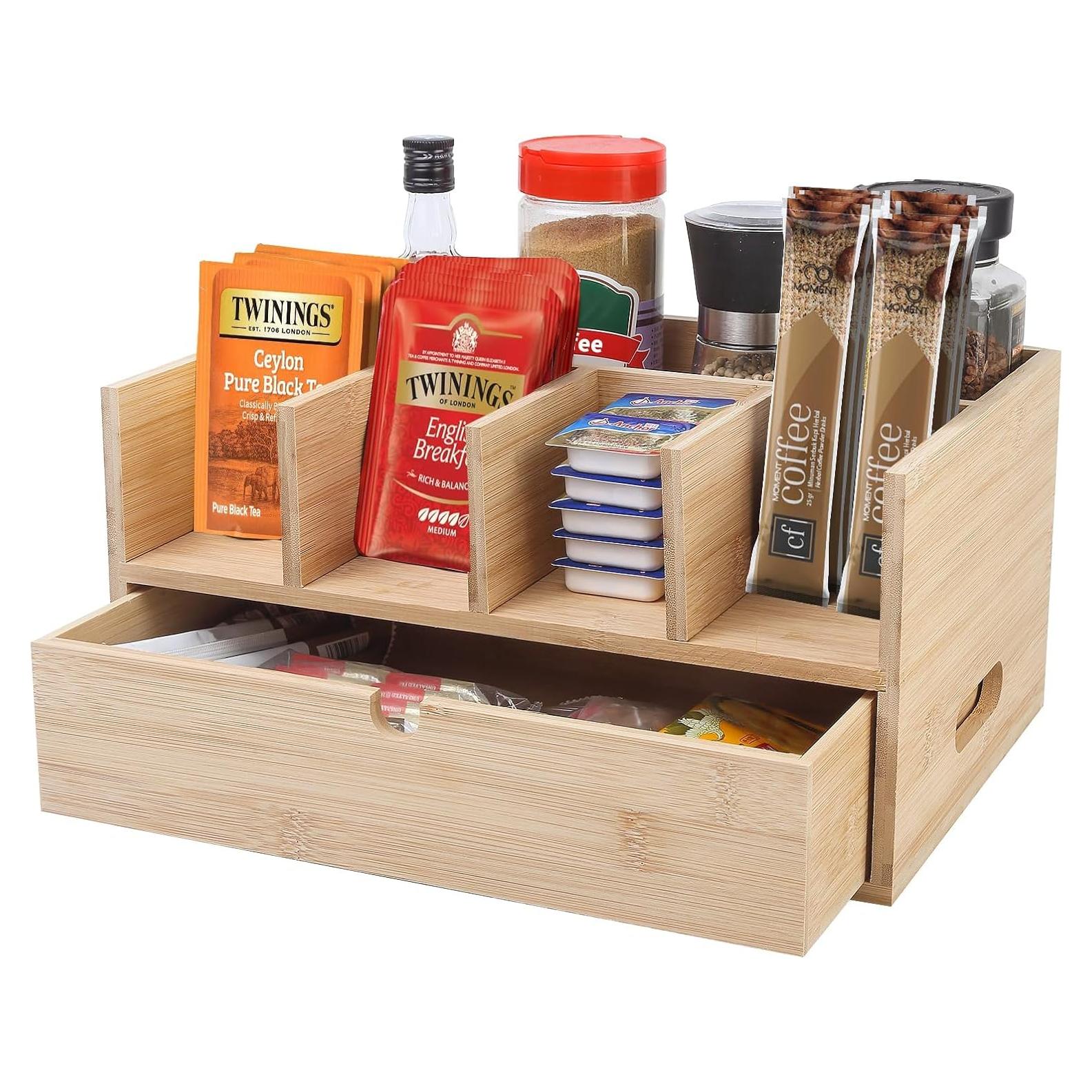 Organizador de Cajones de Bambú XZYDAQ para Cápsulas de Café